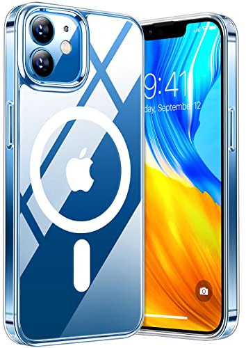 TORRAS Guardian-Mag für iPhone 12 Hülle, iPhone 12 Pro Hülle für MagSafe [Zertifiziert Stoßfest] Handyhülle iPhone 12/12 Pro Schutzhülle iPhone 12 Case Samtige Touch Transparent