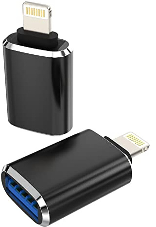 Adattatore OTG per iPhone da Lightning maschio a USB femmina convertitore (confezione da 2) per 14 13 12 11 pro max 7 8 plus per iPad Data Sync dongle Lettore di schede USB Flash Drive Mouse Tastiera