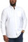 D555 Men's Plus Size Richard Basic Oxford Long Sleeve Shirt in White 6XL