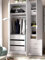 DEKIT Pack Armario de 3 Puertas y 3 cajones + Cajonera Interior, Blanco, Essen