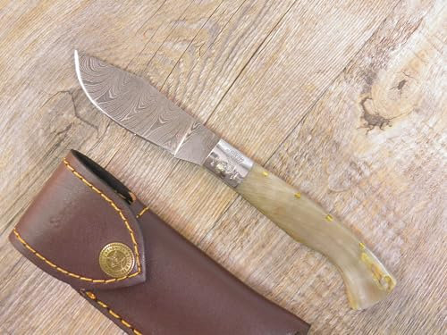 Generico Coltello 18 CM Sardegna SARDO ARBURESA Damasco Manico Corno di muflone Grezzo Art 3