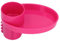 Keenso Car Seat Snack Tray,Portable Travel Rotating Cup Holder Plate for Car Seats, Booster,Stroller (Pink)
