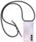 ZYIMOU für Samsung Galaxy A55 5G Hülle mit Band, Handyhülle Samsung Galaxy A55 5G Handyband Hülle mit Kette Schutzhülle Kordel zum Umhängen Transparent Weich TPU Silikon Bumper, Schwarz