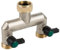 Hydrogarden 2-Wege Wasserhahn Wasserverteiler, Verteiler Wasser 3/4 Zoll Wasseranschluss Verteiler, Gartenschlauch, Kugelhahn zum Einstellen und Absperren des Wasserflusses