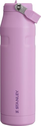 Stanley IceFlow Flip Water Bottle 2.0, 36 oz, Built-in Straw for Travel and Sports, Lightweight and Leak Resistant, Insulated Stainless Steel, BPA Free, Lilac