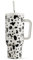 Meoky 40 oz Tumbler with Handle and Straw, Tumbler with Lid and Straw, Insulated Stainless Steel Travel Mug, 100% Leak-proof, Keeps Cold for 34 Hours or Hot for 10 Hours (Cow)