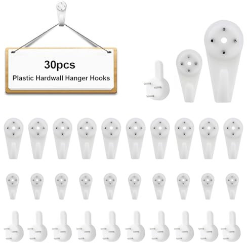 30 Piezas Juego de Gancho de Imagen,Colgar cuadros Sin Agujeros, Ganchos de Pared para Colgar Sin Rastro,para Colgar Obras de Arte Paneles Decorativos Relojes