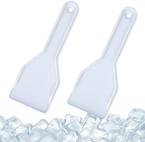 PLABBDPL Set da 2 raschietti per il ghiaccio del congelatore e frigorifero, per rimuovere il ghiaccio e per la pulizia del freezer, Realizzati in plastica resistente, per ogni necessità di raschiatura