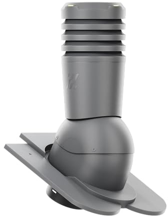 Entlüfterkamin KRONO-PLAST Ecoline Premium 125 für Biberschwanzziegel in Kronendeckung - Doppelrömer Dachziegel Lüfter Dachlüfter (Graphit - RAL 7024)