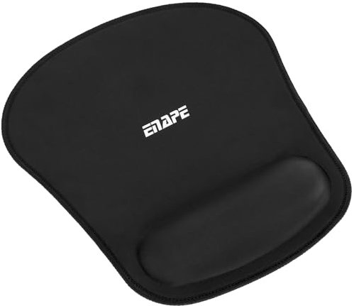 ENAPE Ergonomisches Maus Pad mit Memory-Schaum für Gaming & Büro – Mousepad Anime, Tastatur Unterlage Schreibtisch & Schreibtischzubehör Ablage (Schwarz)