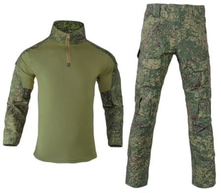 Oanviso Tarnanzug Herren Airsoft Paintball Tactical Shirt Combat Kampfjacke Taktische Hose Softair Uniform Set Militär Anzug Männer Outdoor Camouflage Hose Jagdbekleidung