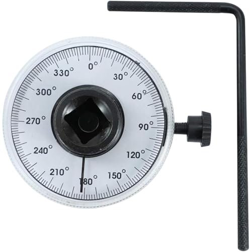 Terryshop74 Misuratore Dell'angolo di Coppia 1/2, Chiave Dinamometrica ad Angolo di Misurazione Dell'angolo di 360 Gradi per la Riparazione di Auto