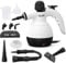 GLOIL Pulitore a vapore portatile, pulitore a vapore domestico, pulitore a vapore multiuso con 10 accessori per tappeti, tende, divani, cucine, bagni e molto altro ancora. (Bianco Chiaro)