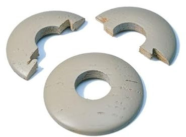 Project DIY® Lot de 2 cache-tuyaux en chêne massif – Colliers de radiateur en bois – Durable, naturel et facile à clipser – Design élégant de 6 mm d'épaisseur – 47 mm de largeur – 16 mm de diamètre