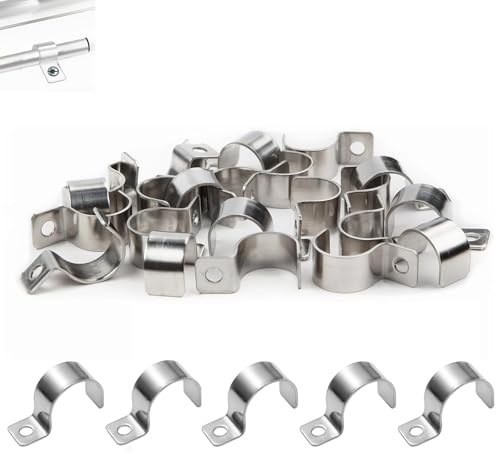 30 Stück Kabelschellen Metall,Einzelloch U-Rohrschellen Befestigungsschelle Rohrschellen für Kabel Ø 19-20mm Für Kabel Unterputz Installation