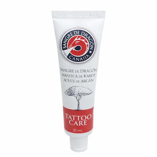 Canaiia Vegane Creme für Tätowierungen, Drachenblut, Sheabutter und Arganöl, 30 ml
