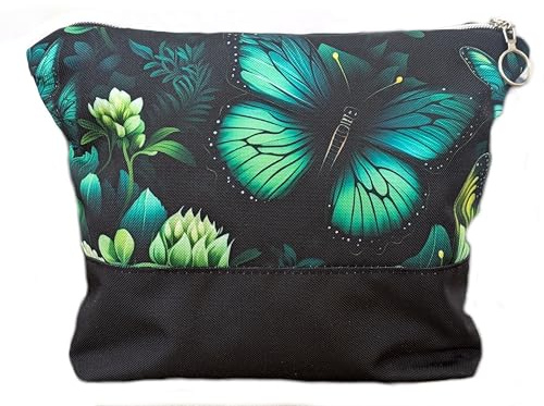 Nähpaket Panel Nähset Kosmetiktasche - Green Fly - Kulturtasche