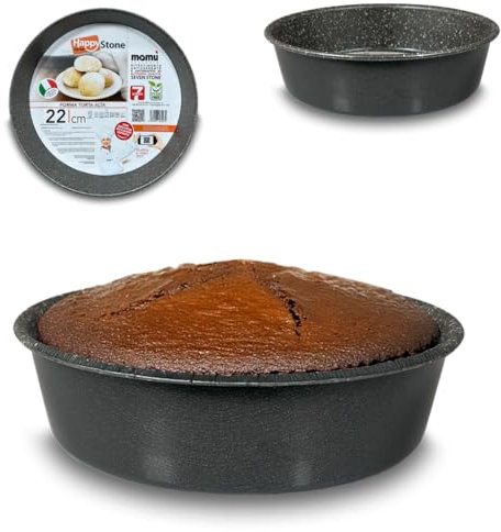 ARCA, Teglia Alta Diametro 22 cm per Forno, Antiaderente e Adatta alla Lavastoviglie, Ideale per Torte e Altre Ricette, in Alluminio, Made in Italy