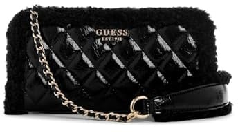 GUESS Damen Cristi Top Zip Crossbody, Schwarz, Einheitsgröße