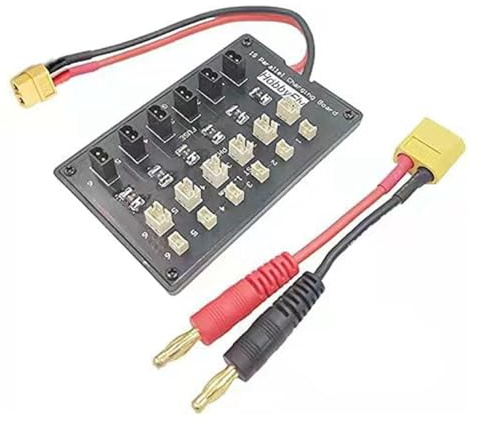 Flaroey 1S 6 Series Battery Parallel Recharging Board Built-in Short Circuit Protections Supports Most Lipo Balance Recharger