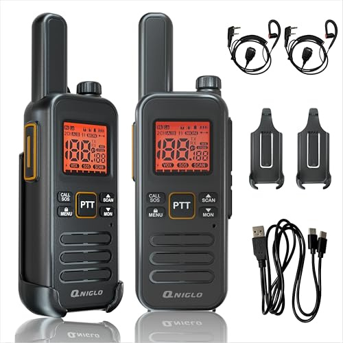 QNIGLO Walkie Talkie Largo Alcance, Profesional PMR446 Walky Talky Adultos