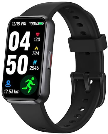 USMECBL Fitness Trackers,Heart Rate Blood Oxygen Sleep Monitor,1.47‘’ OLED Display,Calorie Pedometer Steps Counter Activity watchs,Smart Band 24/7 Health Monitoring(Black)
