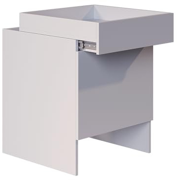 Vicco Saugroboterschrank Dustin, Weiß, 50 x 67.5 cm | mit 1 Tür, geeignet zur Aufbewahrung von Haushaltsutensilien
