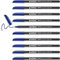 edding 1200 Fasermaler fein - blau - 10 Stifte - Rundspitze 1 mm - Filzstift zum Zeichnen und Schreiben - für Schule, Mandala