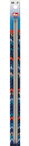 Prym 191557 Strumpfstricknadeln ALU 30 cm 3,00 mm grau Strumpfstricknadel, Aluminium, 3 mm