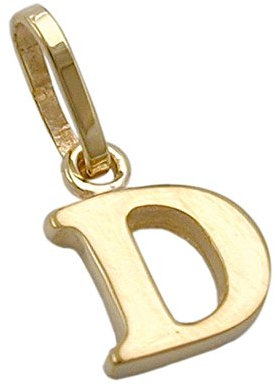 Anhänger Einhänger ' D ' Goldbuchstabe Buchstabe aus 375 Gold Gelbgold Unisex