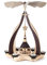 DREGENO Seiffen Design-Pyramide Seiffener Kirche, Holz, Natur, 35.5 x 35 x 46 cm