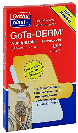 GOTA-DERM thin hydrokoll.Wundpfl.steril 5x10 cm 10 St