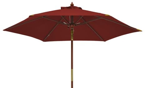 Kai Wiechmann Sonnenschirm 350 cm rot edel Windauslass UV-Schutz 50