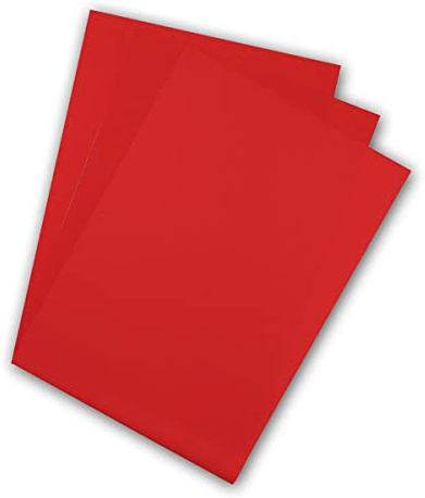 Premium Flex Plotterfolie DIN A4 Textil-Bügelfolie, Farbe:Rot