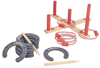 Throw ThrowJ8606 Games In Wood With Rings and Horseshoes