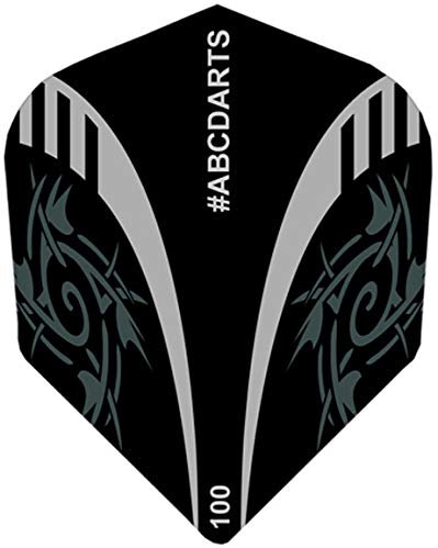 Pentathlon Flights - ABC Darts Tribal Schwarz - 10 sätz (30 stück Dart Flights)