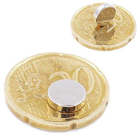 Brudazon | 25 Mini Scheiben-Magnete 8x2mm | N52 stärkste Stufe - Neodym-Magnete ultrastark | Power-Magnet für Modellbau, Foto, Whiteboard, Pinnwand, Kühlschrank, Basteln | Magnetscheibe extra stark