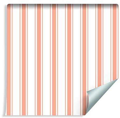 Muralo Vertical Stripe Retro Vinyl Wallpaper Subtle Vintage Shape 1034355304