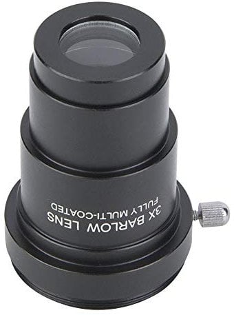 3x Barlow Lens for Telescope Eyepieces 1.25inch/31.7mm M42x0.75 Thread Interface for 1.25 Inch Astronomical Telescope Eyepieces