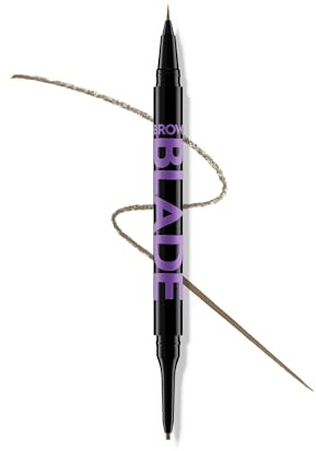 Urban Decay Brow Blade 2-in-1 Eyebrow Pen & Waterproof Pencil - Smudge-proof, Transfer-resistant, Up to 24HR Wear, Ink Stain & Creamy Brow Pencil - Taupe Trap (universal taupe)