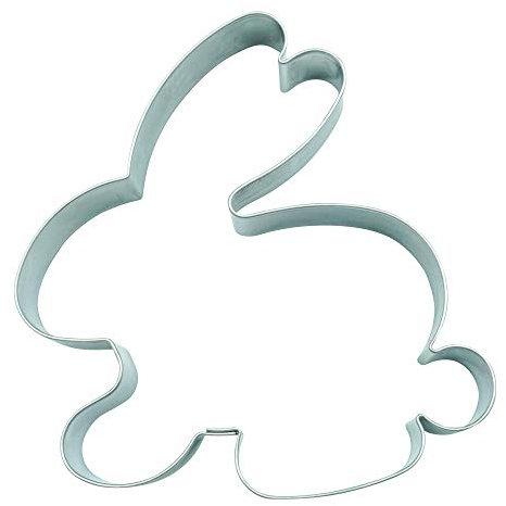BekkiB - Cortador de galletas Conejo - 9,5 cm de largo - Grandes cortadores de acero inoxidable aptos para lavavajillas - Ideal para Pascua - 2007