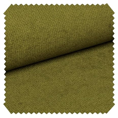 novely® PASSAU - Samtig Weicher Chenille-Möbelstoff - Robuster Polsterstoff - Pflegeleichte Meterware 1lfm | Farbe: 17 Ocker Grün