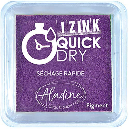 Aladine 19537 Izink Quick Dry Stempelkissen, violett, 5 x 5 cm