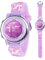 Kleinkind Kinder Digitaluhren für Mädchen Jungen,3D Cute Cartoon 7 Farblichter wasserdichte Sport Elektronische Armbanduhr mit Alarm Stoppuhr für 3-10 Jahre Kinder (Einhorn-Helllila)