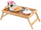 Bandeja de Cama de bambú, 63 x 27,3 x 22,5 cm Bandeja de Servicio Plegable Mesa Auxiliar Bandeja de Desayuno Bandeja para portátil con Asas para el Desayuno en la Cama Bandeja de Cama