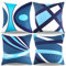 Kissenbezug 40x40 Sofakissen Moderne Geometrische Kissenhülle Blau Schwarz Streifen Abstraktes Dekoration Wurfskissen Samt Quadrat Zierkissen 4er Set Outdoor Kissen Mit verstecktem Reißverschluss