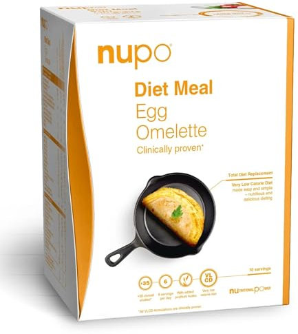 NUPO® Diet Meal Replacement extreme [Egg Omelette - 10 Portionen] - Kalorienarme Ernährung, glutenfrei & GMO frei - Vollwertige Mahlzeitersatz abnehmen - Food replacement - Nahrungsersatz abnehmen