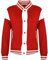 A2Z 4 Kids Baseball Kontrast Jacke Varsity Stil Mantel - B.B Plain Jacket 001 Red 13.