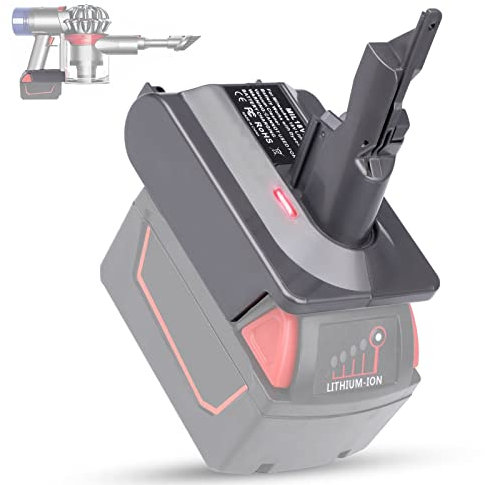 TEPULAS For Dyson V7 Battery Replacement for Milwaukee 18V Li-ion Battery Adapter Convert to for Dyson V7 Motorhead V7 Animal V7 Trigger V7 HEPA V7 Absolute Handheld Vacuum Cleaners (Adapter Only)