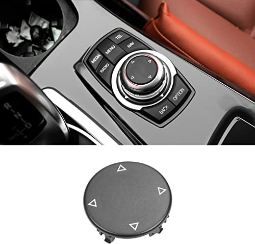 Jaroxn Kompatibel mit BMW iDrive Knopf Ersatz Multimedia iDrive Control Knob Button für 1' F20 F21/3' F30 F31 F34 GT/5' F07 F10 F11/7' F01 F02 F04/X3 F25 Serie, iDrive Button Cover